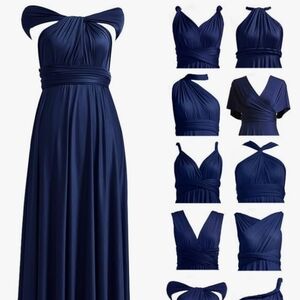 Navy blue infinity dress